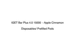 Pods Disposables: IGET Bar Plus 4.0 15000  - Apple Cinnamon