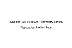 Pods Disposables: IGET Bar Plus 4.0 15000  - Strawberry Banana
