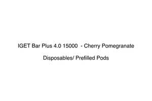 Pods Disposables: IGET Bar Plus 4.0 15000  - Cherry Pomegranate