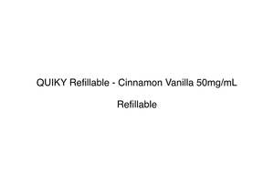 Pods Disposables: QUIKY Refillable - Cinnamon Vanilla 50mg/mL