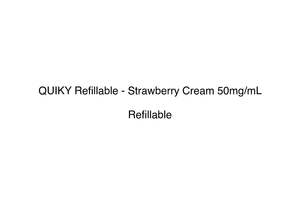 Pods Disposables: QUIKY Refillable - Strawberry Cream 50mg/mL