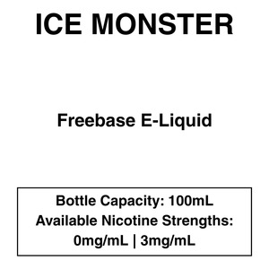 Products: Ice Monster E-Liquid 100ml - 3mg - Vapeys NZ - Fast Shipping Premium Vape Stores New Zealand and Australia