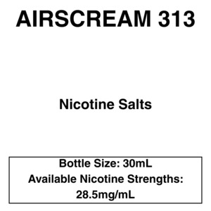 Airscream 313 E-Liquid 30ml - 28.5mg Nicotine - Vapeys NZ - Fast Shipping Premiu&hellip;