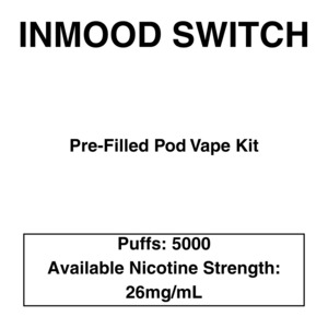 Products: Inmood Switch Pod Vape Kit with reusable battery - 5000 Puffs - with changeable pod option Child Lock Removable Battery - Vapeys NZ - Fast Shipping Premium Vape Stores New Zealand and Australia
