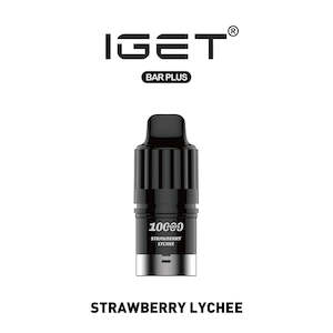 Prefilled Pod Vapes: IGET Bar Plus 3.0 Replacement Pods (10,000 Puffs) - Strawberry Lychee