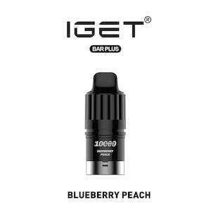 Prefilled Pod Vapes: IGET Bar Plus 3.0 Replacement Pods (10,000 Puffs) - Blueberry Peach