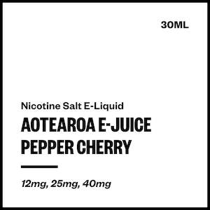 Quit Smoking: Aotearoa E-Juice - Pepper Cherry (Nic Salt E-Liquid 30ml)