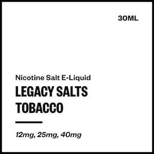 Legacy Salts - Tobacco (Nic Salt E-Liquid)