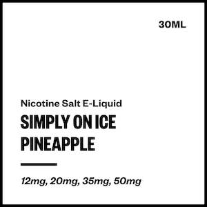 Imported Nicotine Salts: Simply On Ice - Pineapple (Nic Salt E-Liquid 30ml)