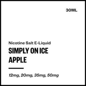 Imported Nicotine Salts: Simply On Ice - Apple (Nic Salt E-Liquid 30ml)