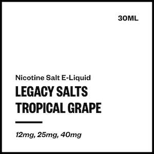 Legacy E Liquids Nic Salts: Legacy Salts - Tropical Grape (Nic Salt E-Liquid)
