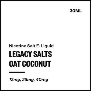 Legacy E Liquids Nic Salts: Legacy Salts - Oat Coconut (Nic Salt E-Liquid)