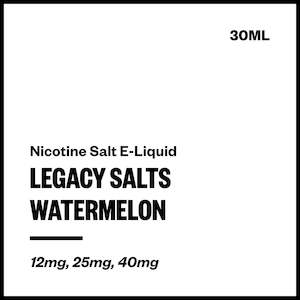 Legacy E Liquids Nic Salts: Legacy Salts - Watermelon (Nic Salt E-Liquid)