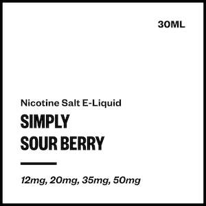 Simply Nic Salts: Simply - Sour Berry (Nic Salt E-Liquid 30ml)