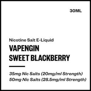 Vapengin Nic Salts: Vapengin - Sweet Blackberry (Nic Salt E-Liquid 30ml)