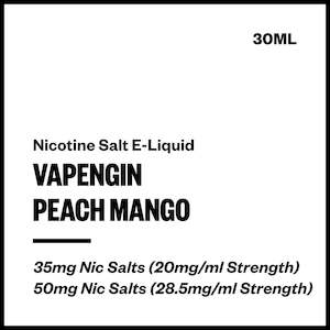 Vapengin Nic Salts: Vapengin - Peach Mango (Nic Salt E-Liquid 30ml)