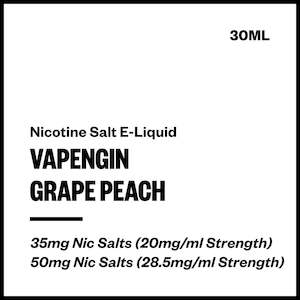 Vapengin Nic Salts: Vapengin - Grape Peach (Nic Salt E-Liquid 30ml)