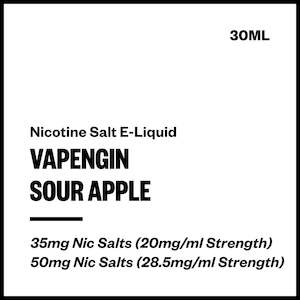 Vapengin Nic Salts: Vapengin - Sour Apple (Nic Salt E-Liquid 30ml)