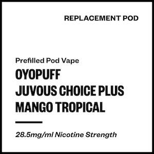 Oyopuff Prefilled Pod Vapes: Oyopuff Juvous Choice Plus - Mango Tropical (Replacement Pod)