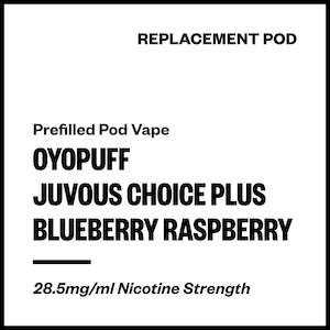Oyopuff Prefilled Pod Vapes: Oyopuff Juvous Choice Plus - Blueberry Raspberry (Replacement Pod)
