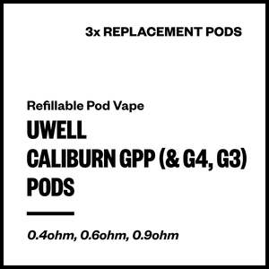 Uwell Caliburn GPP (& G4, G3) Replacement Pods (3 Pack)
