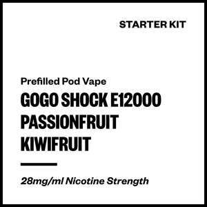 GoGo Shock E12000 - Passionfruit Kiwifruit (Starter Kit)