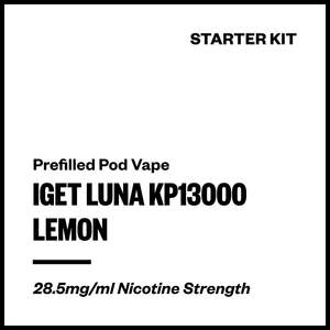Single Use Disposables: IGET Luna KP13000 - Lemon (Starter Kit)