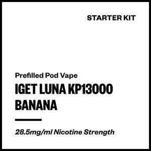 Single Use Disposables: IGET Luna KP13000 - Banana (Starter Kit)