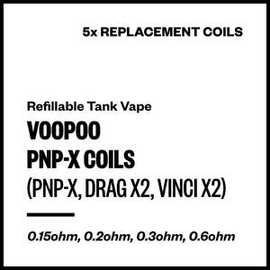 Voopoo PnP-X Coils (for PnP-X Tank; Drag X2; Vinci X2) [5 Pack]