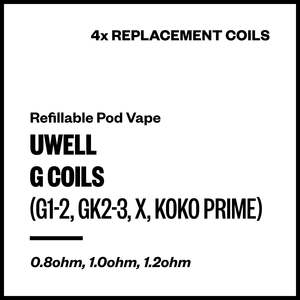 Uwell: Uwell Caliburn G Coils (for Caliburn G1-2/X/GK2-3/Koko Prime/etc) [4 Pack]
