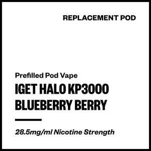 Iget Halo Replacement Pods: IGET Halo KP3000 - Blueberry Berry (Replacement Pod)