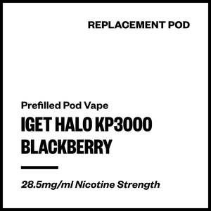 Iget Halo Replacement Pods: IGET Halo KP3000 - Blackberry (Replacement Pod)