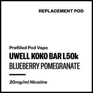 All Hardware: Uwell Koko Bar L50000 - Blueberry Pomegranate (Replacement Pod)