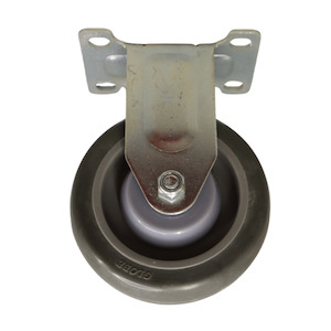 LP Range 60 100KG: Fixed Castor 100mm thermoplastic rubber wheel, polypropylene rim