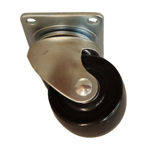 Swivel Plate Castor Low Barycentre, 75mm Heavy Duty Nylon Wheel
