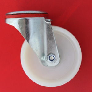 Bolt Hole Swivel Castor 100mm Nylon Wheel