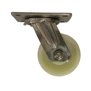 Swivel Plate Stainless Steel Castor 100mm Nylon Wheel.(Heavy Duty)