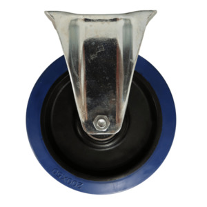 WB200B/P Swivel Plate Castor 200mm Blue Elastic Rubber Wheel