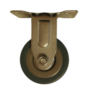 Light Duty Castor Wheels: LR50P/F Fixed Castor 50mm thermoplastic rubber wheel, polypropylene rim