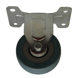 LR65P/F Fixed Castor 65mm thermoplastic rubber wheel, polypropylene rim