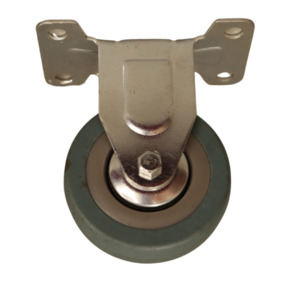 Light Duty Castor Wheels: LR75P/F Fixed Castor 75mm thermoplastic rubber wheel, polypropylene rim