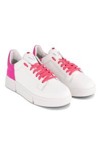 Vs 001: VS-001 White/Fuchsia - Laced Sneaker