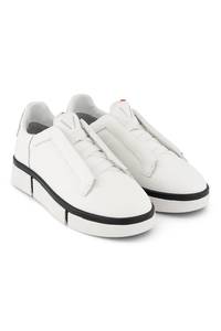 Vs 003: VS-003 White/White - Laceless Sneaker