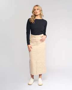 Rook Skirt - Oat Denim