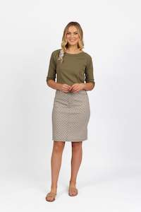 372AV Sahara - Printed Lightweight Skirt with Centre Back Vent