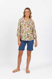 Shirts All 1: 4038 Capri - Open Placket Shirt with Button Tab Sleeve