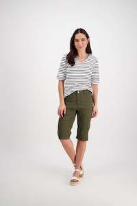 Shorts All: H1001P Khaki - Poplin Straight Leg Short