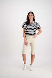 H1001P Sand - Poplin Straight Leg Short