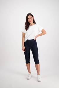 Sale Pull On Pants: Atlas 3/4 Pant - Indigo Denim (Contrast Stitch)