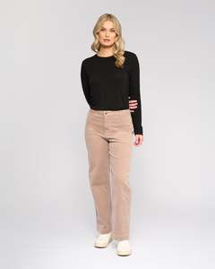 Aw26 Drop 1 Button Up Pants: Market Cord Pant - Twig